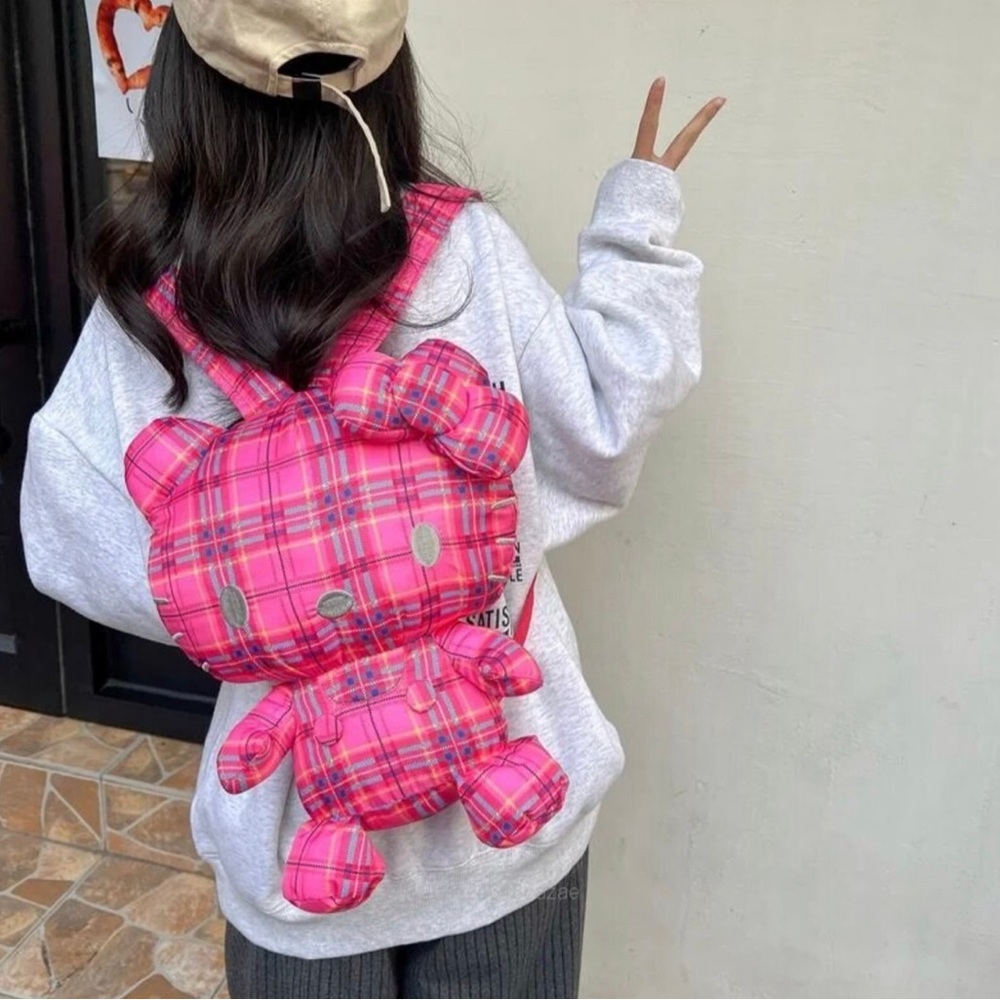Hello kitty backpack plush pink